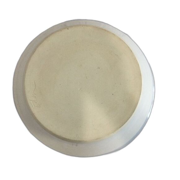 Carl & Eden  Serving Dish Warne Studio Pottery Iris Handed Painted Stoneware - Picture 3 of 7